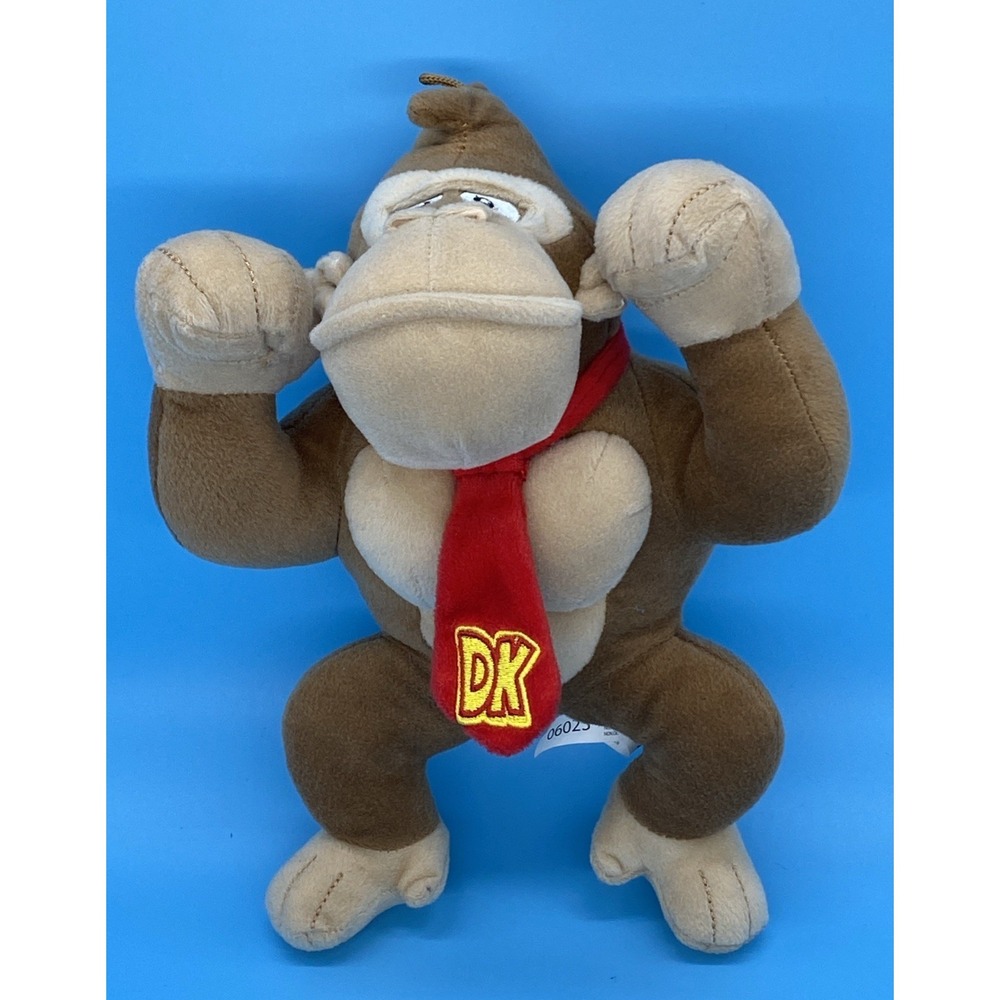 Super Mario Donkey Kong Plush Good Stuff Animal Brown Gorilla Ape Nintendo 10"